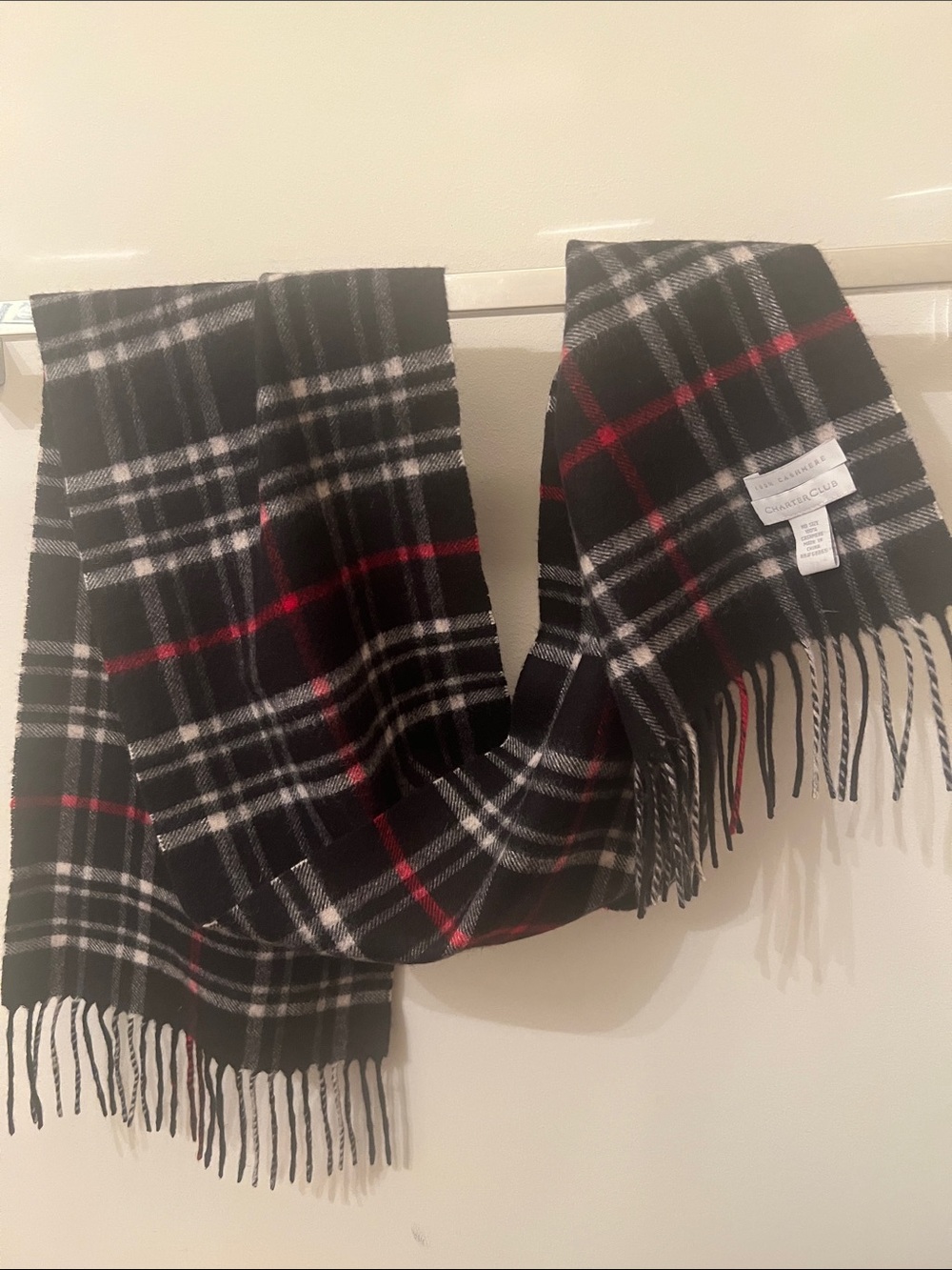 Charter club scarf hundred percent cashmere. Excellent preowned condition.